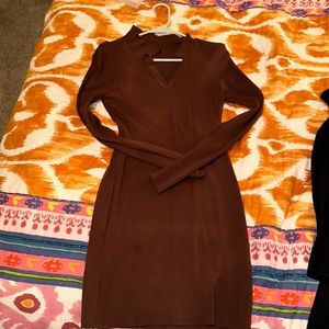 Brown Sweater Dress